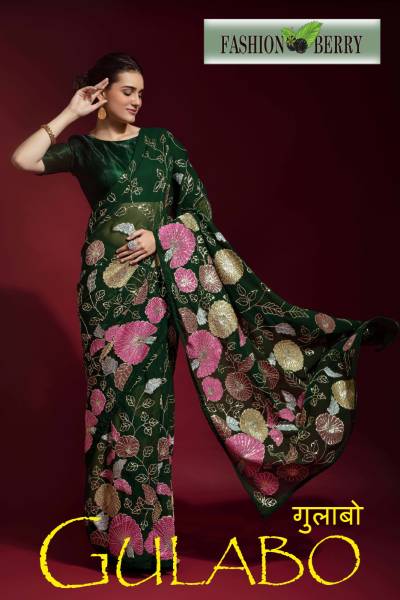 GULABO BY FASHION BERRY GEORGETTE SAREE MANUFACTURER IN INDIA